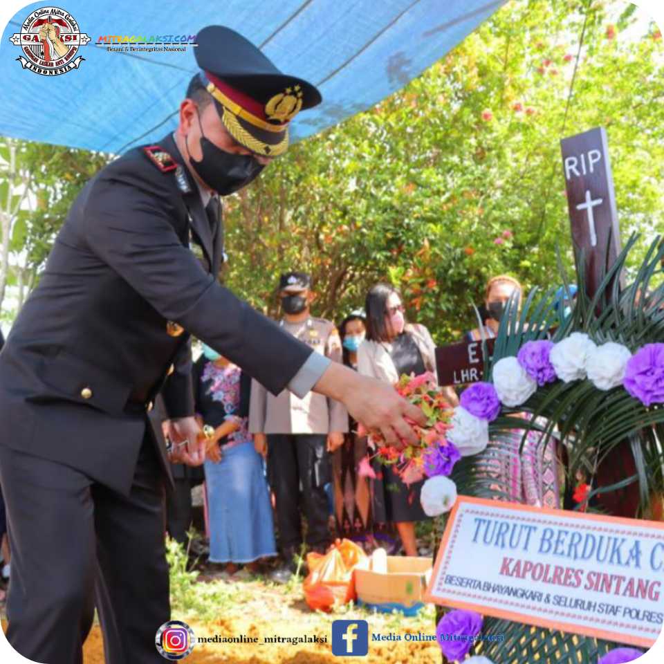 Kapolres Sintang AKBP Tommy Ferdian, S.I.K., M.Sc (Eng), Pimpin Upacara Personil Yang Meninggal Dunia.