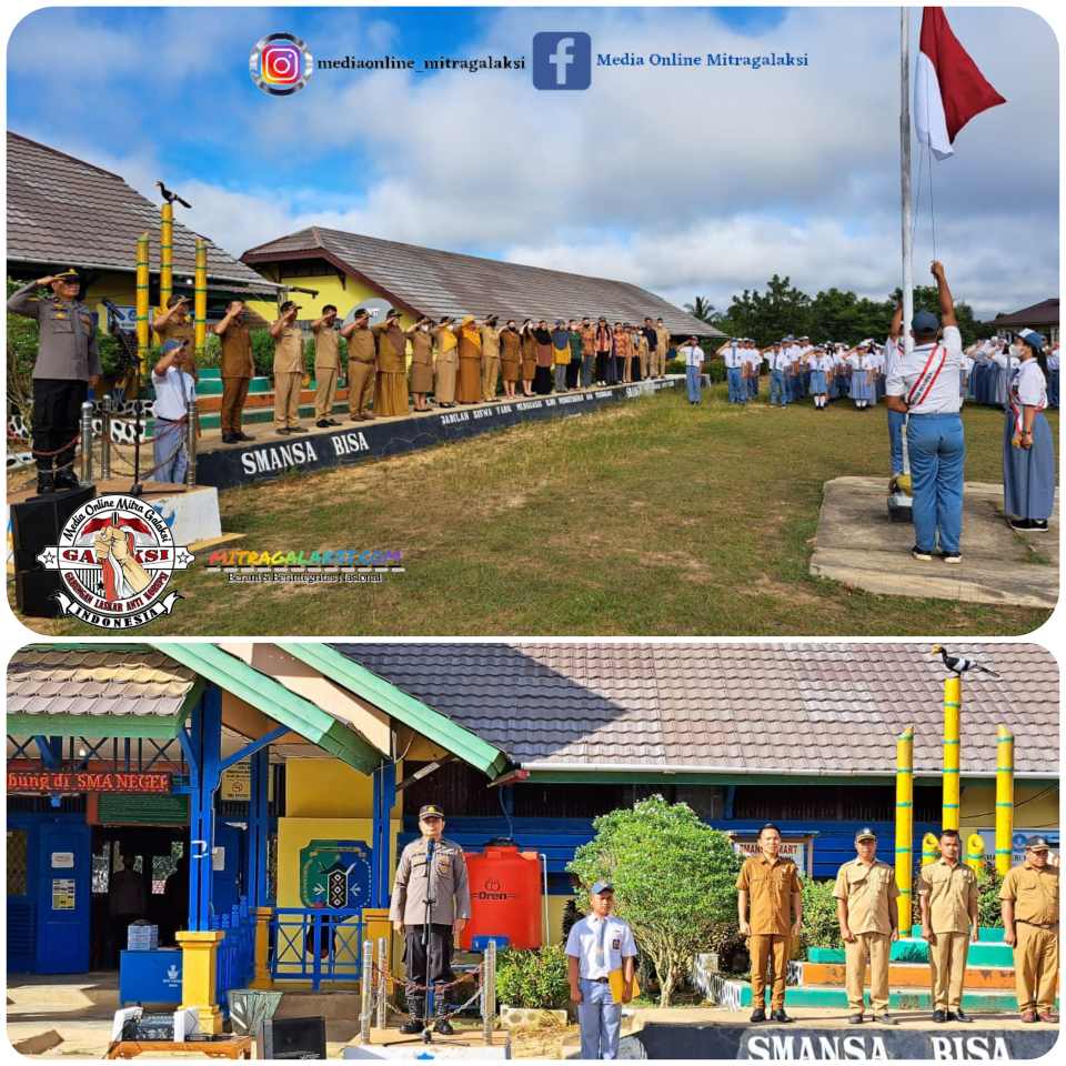 Plh Kapolsek Serawai Menjadi Pembina Upacara di SMA I. Serawai