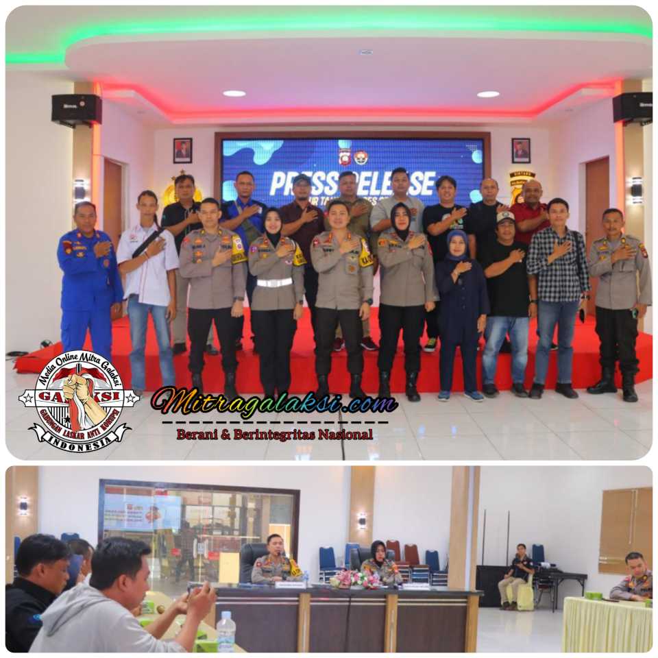 Kapolres Sintang AKBP Tommy Ferdian, Pimpin Press Release Akhir Tahun.