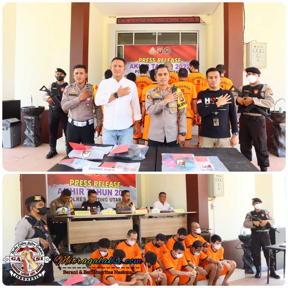 Polres Kayong Utara Gelar Press Release Akhir Tahun 2022.