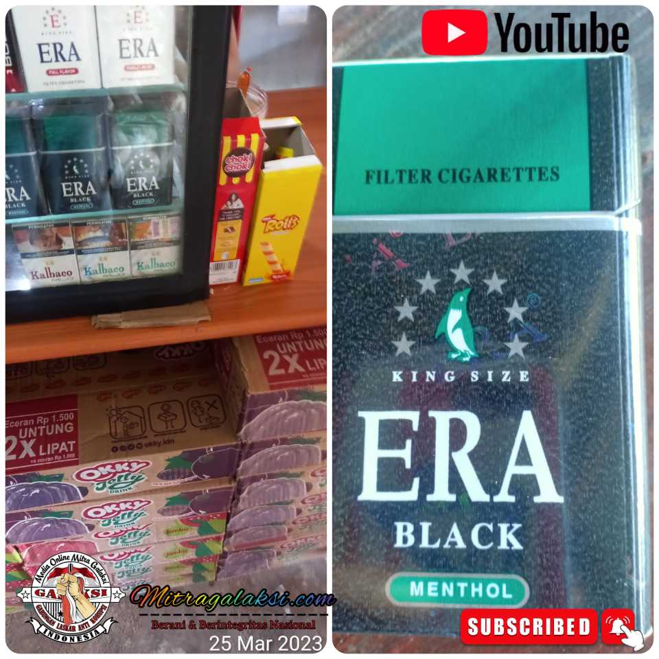 Diduga Adanya Rokok Ilegal Merk ERA dari Malaysia Beredar Luas di Kabupaten Sintang, APH Jangan Tutup Mata.