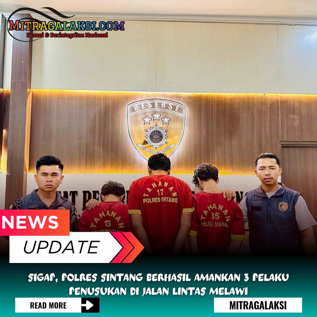 Sigap, Polres Sintang Berhasil Amankan 3 Pelaku Penusukan di Jalan Lintas Melawi
