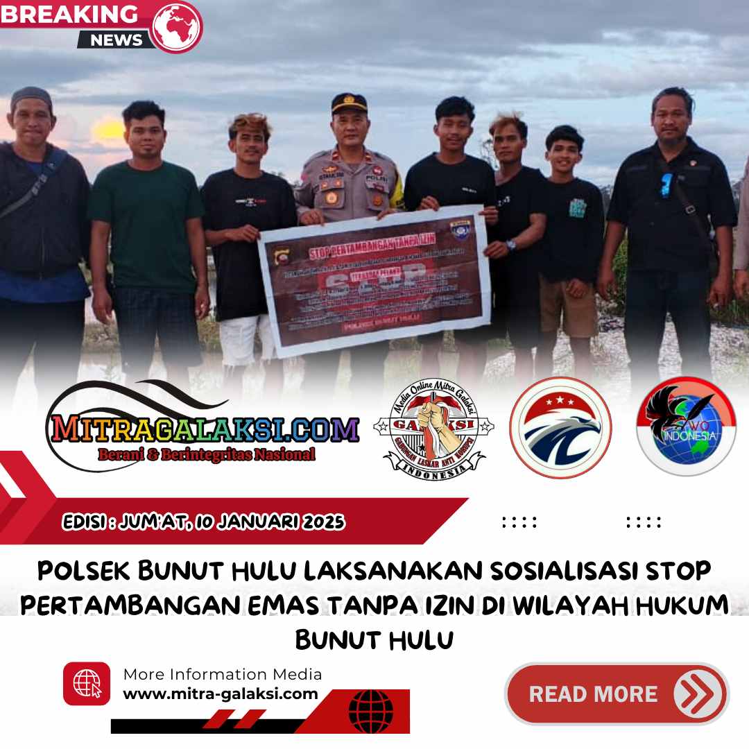 Polsek Bunut Hulu Laksanakan Sosialisasi Stop Pertambangan Emas Tanpa Izin di Wilayah Hukum Bunut Hulu