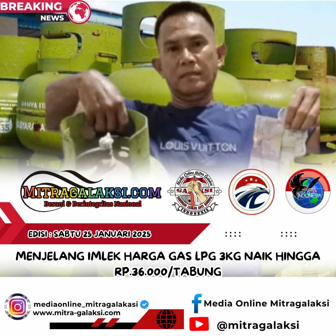 Menjelang Imlek Harga Gas LPG 3Kg Naik Hingga Rp.36.000/Tabung