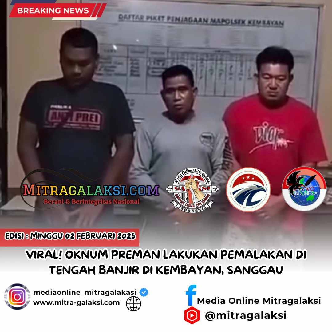 Viral! Oknum Preman Lakukan Pemalakan di Tengah Banjir di Kembayan, Kabupaten Sanggau
