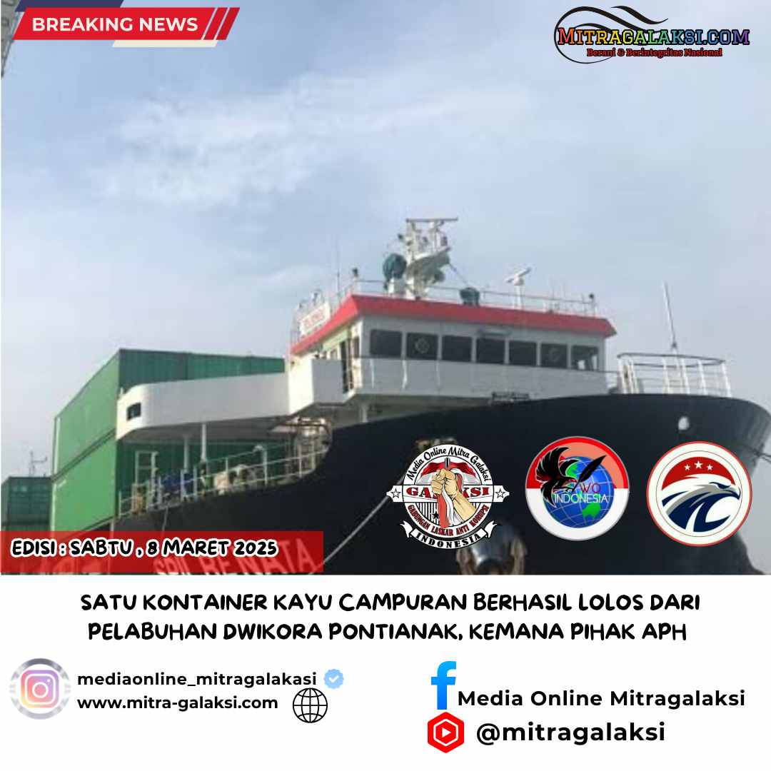 Satu Kontainer Kayu Campuran Berhasil Lolos Dari Pelabuhan Dwikora Pontianak, Kemana Pihak APH