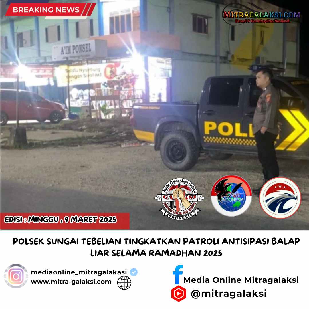Polsek Sungai Tebelian Tingkatkan Patroli Antisipasi Balap Liar Selama Ramadhan 2025