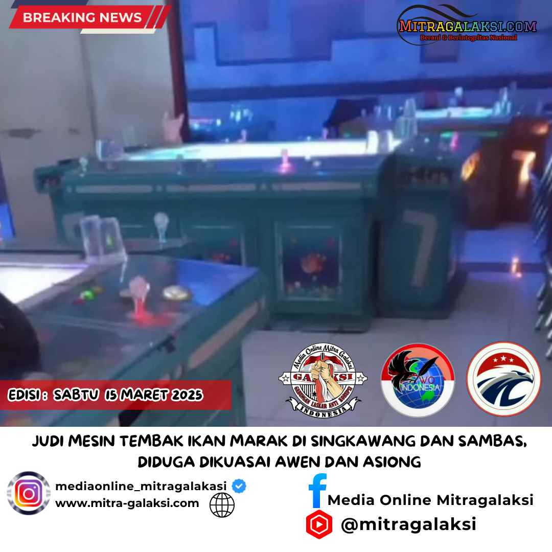 Judi Mesin Tembak Ikan Marak di Singkawang dan Sambas, Diduga Dikuasai Awen dan Asiong