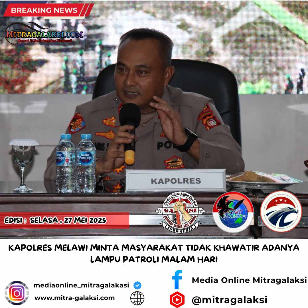 Kapolres Melawi Minta Masyarakat Tidak Khawatir Adanya Lampu Patroli Malam Hari