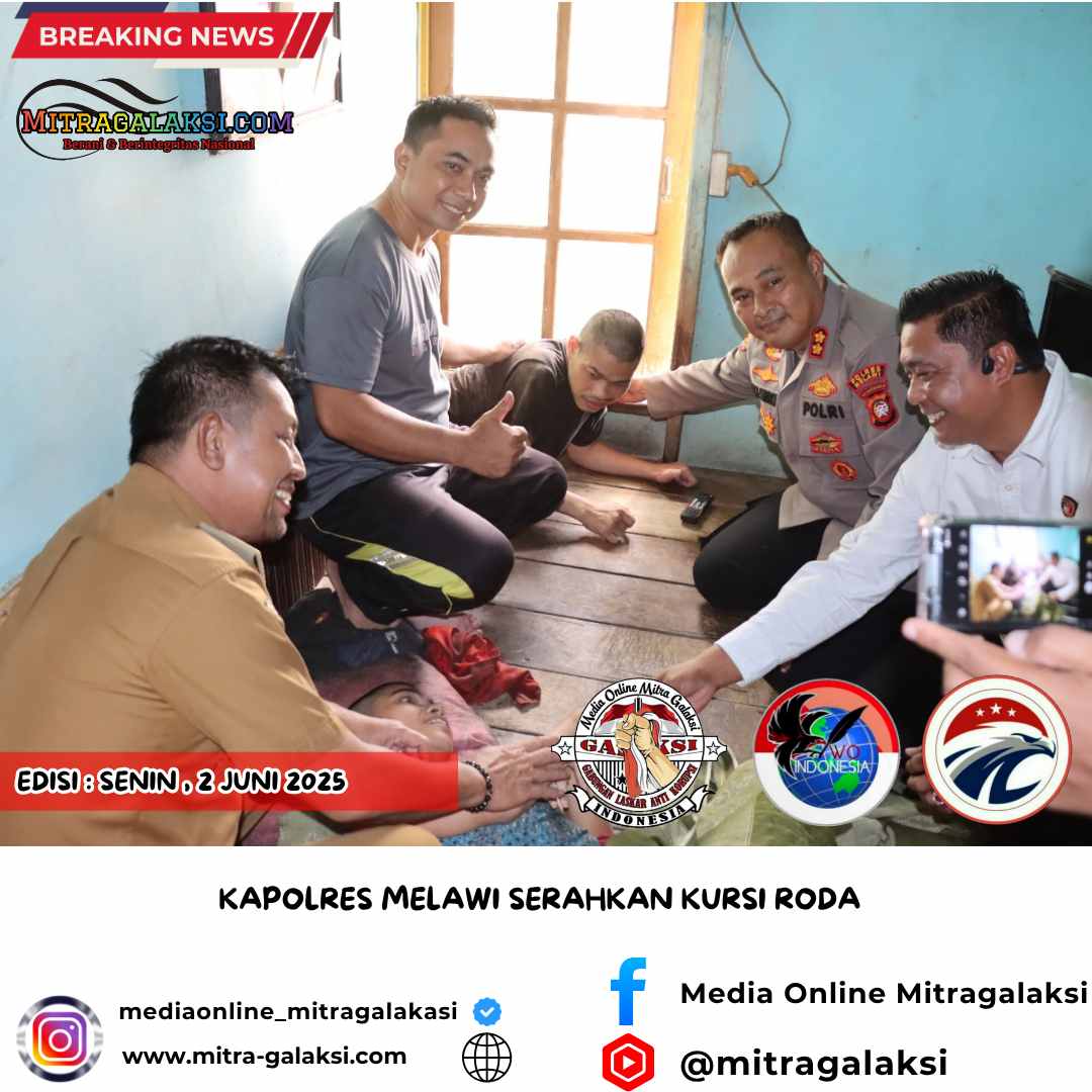 Kapolres Melawi Serahkan Kursi Roda