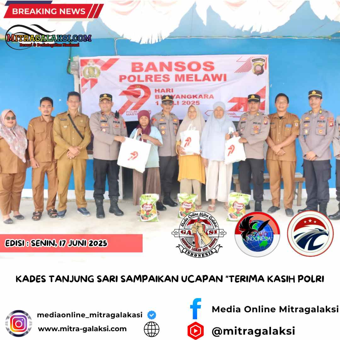 Kades Tanjung Sari Sampaikan Ucapan “Terima Kasih Polri”