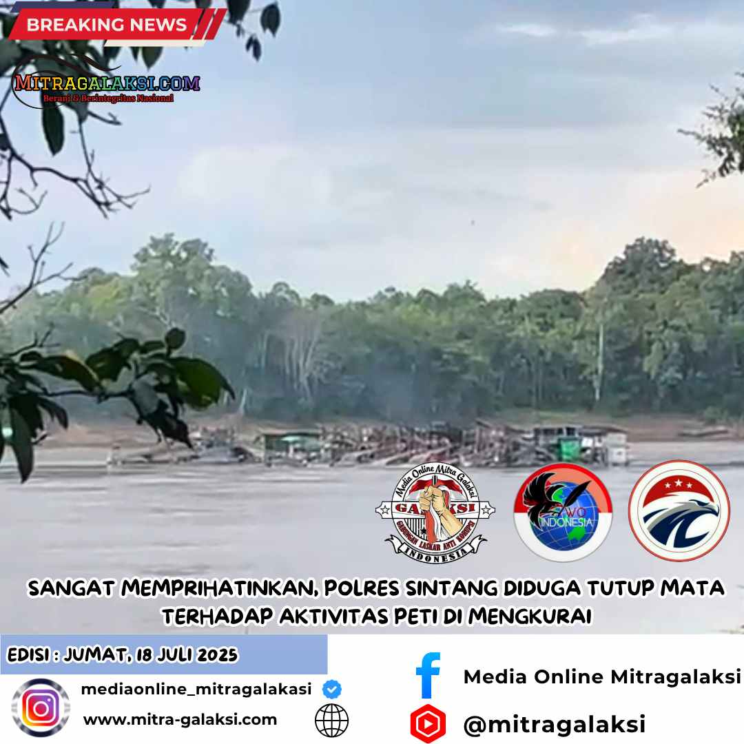 Sangat Memprihatinkan, Polres Sintang Diduga Tutup Mata Terhadap Aktivitas PETI di Mengkurai