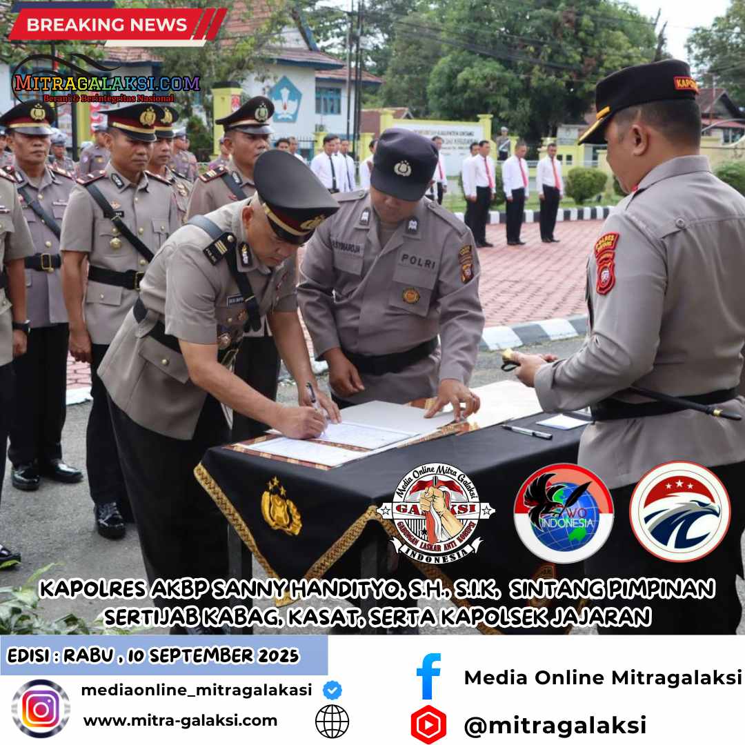 Kapolres Sintang, AKBP Sanny Handityo, S.H., S.I.K,Pimpinan Sertijab Kabag, Kasat, Serta Kapolsek Jajaran