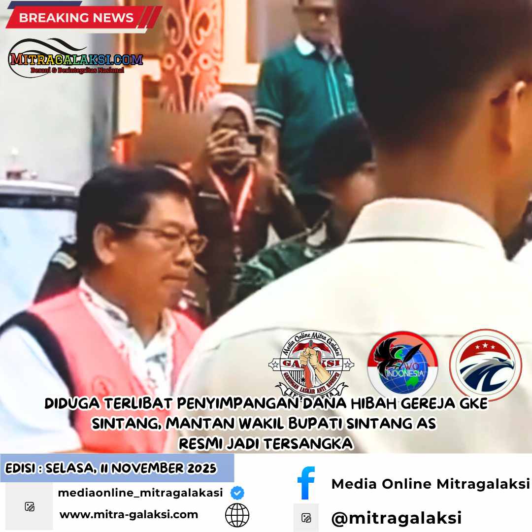 Diduga Terlibat Penyimpangan Dana Hibah Gereja GKE Sintang, Mantan Wakil Bupati Sintang AS Resmi Jadi Tersangka