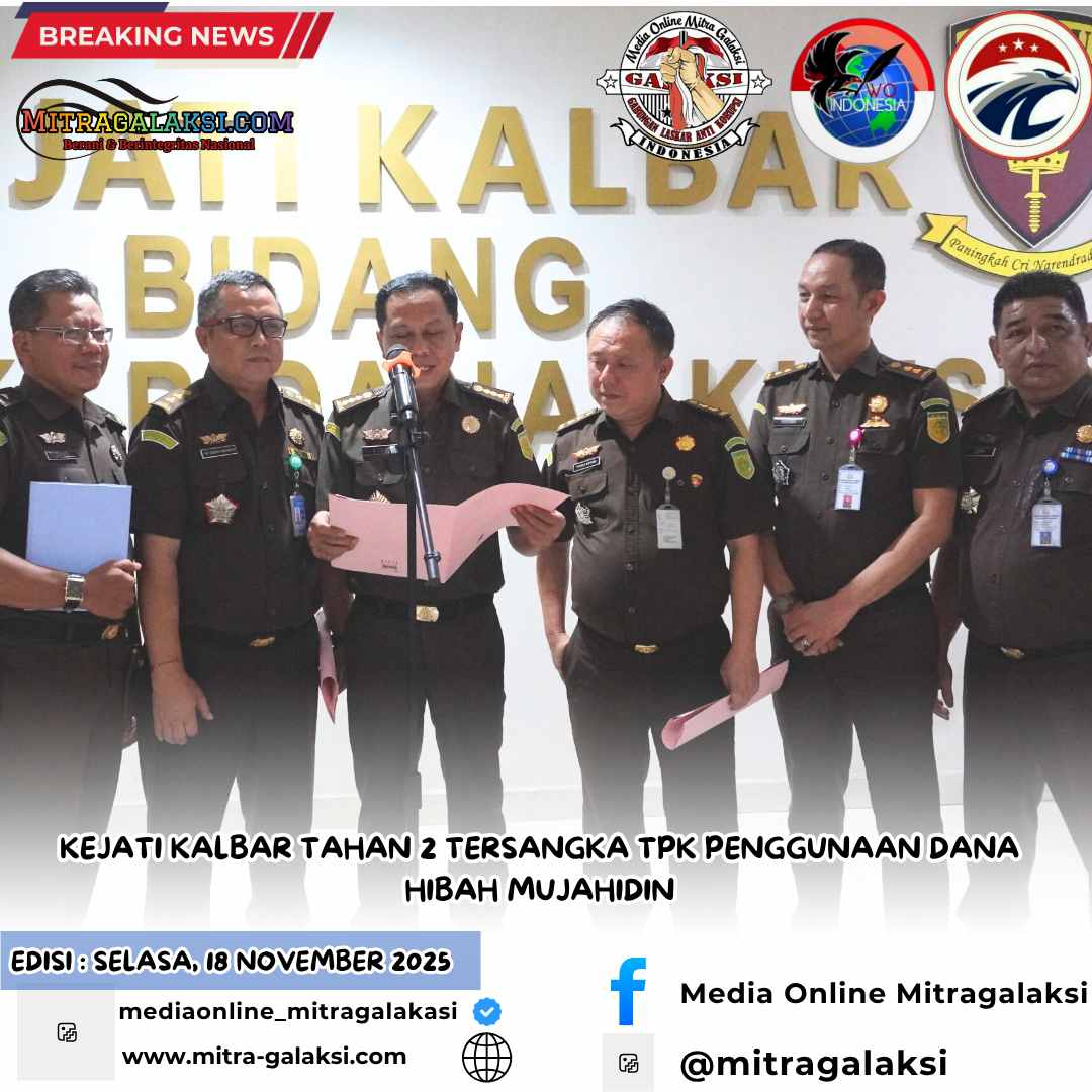 Kejati Kalbar Tahan 2 Tersangka Tpk Penggunaan Dana Hibah Mujahidin