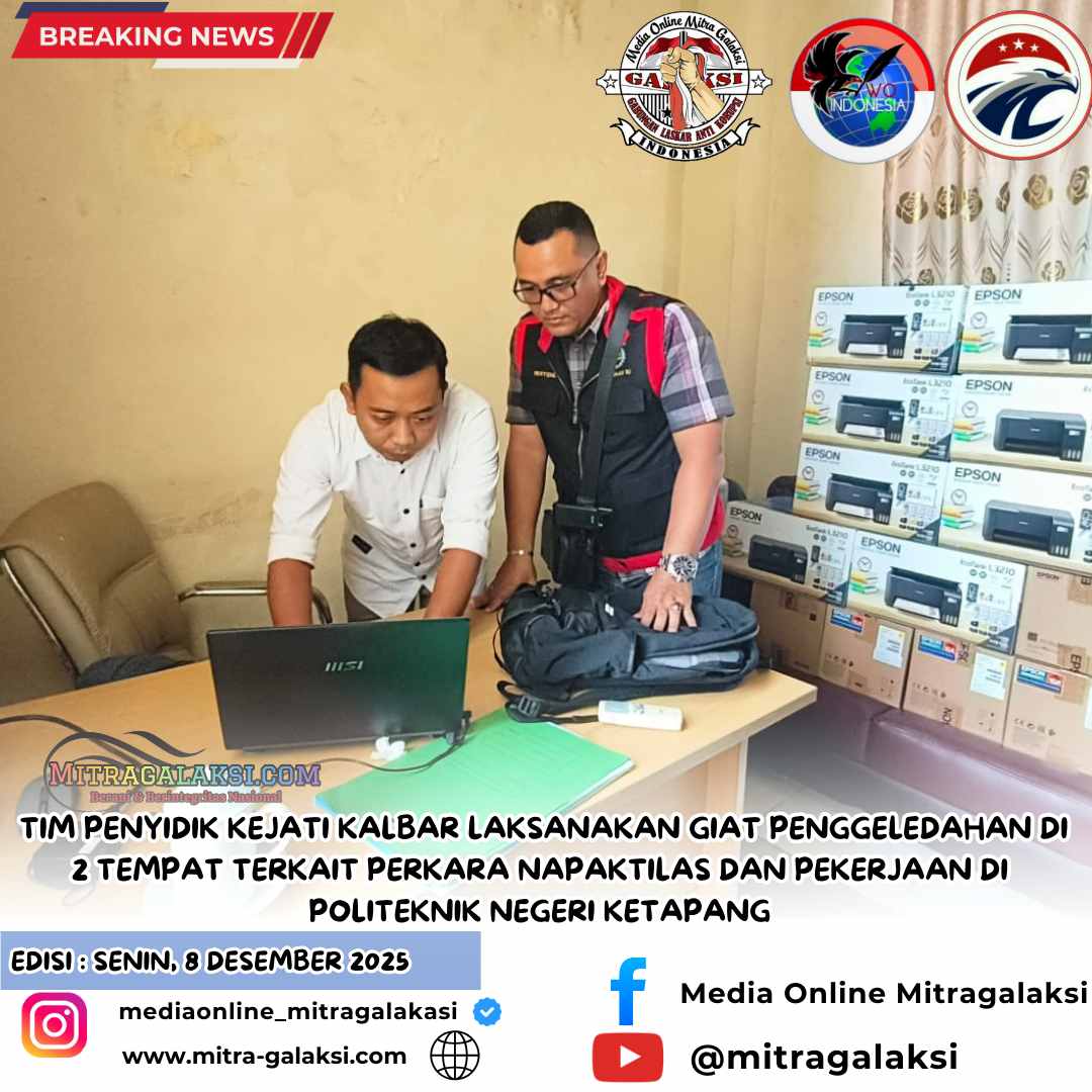 Tim Penyidik Kejati Kalbar Laksanakan Giat Penggeledahan Di 2 Tempat Terkait Perkara Napaktilas Dan Pekerjaan Di Politeknik Negeri Ketapang