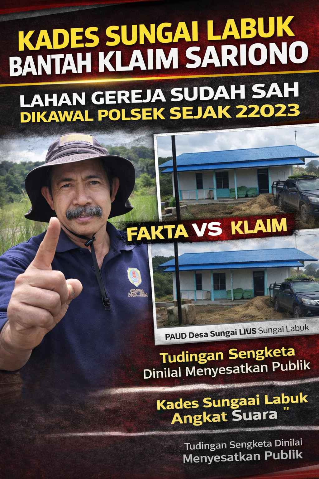 Kades Sungai Labuk Bantah Tudingan Sengketa: Lahan Gereja Sudah Diserahkan Sejak 2023 dan Disaksikan Polsek Ella Hilir