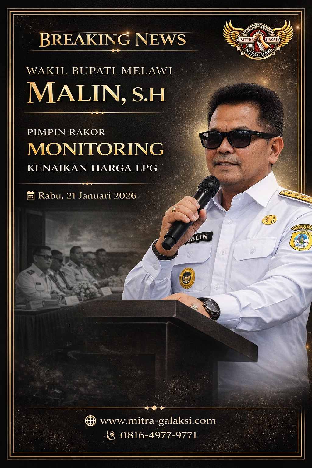 Wabup Melawi Pimpin Rakor Monitoring Evaluasi Kenaikan Harga LPG