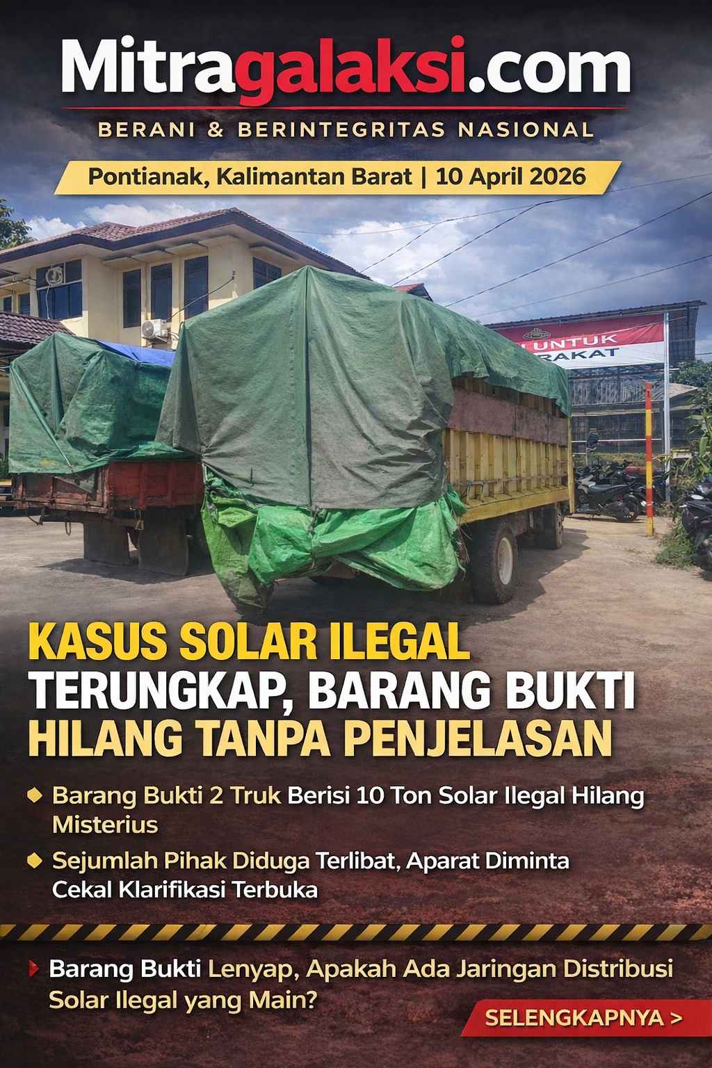 Kasus Solar Ilegal Terungkap, Barang Bukti Hilang Tanpa Penjelasan