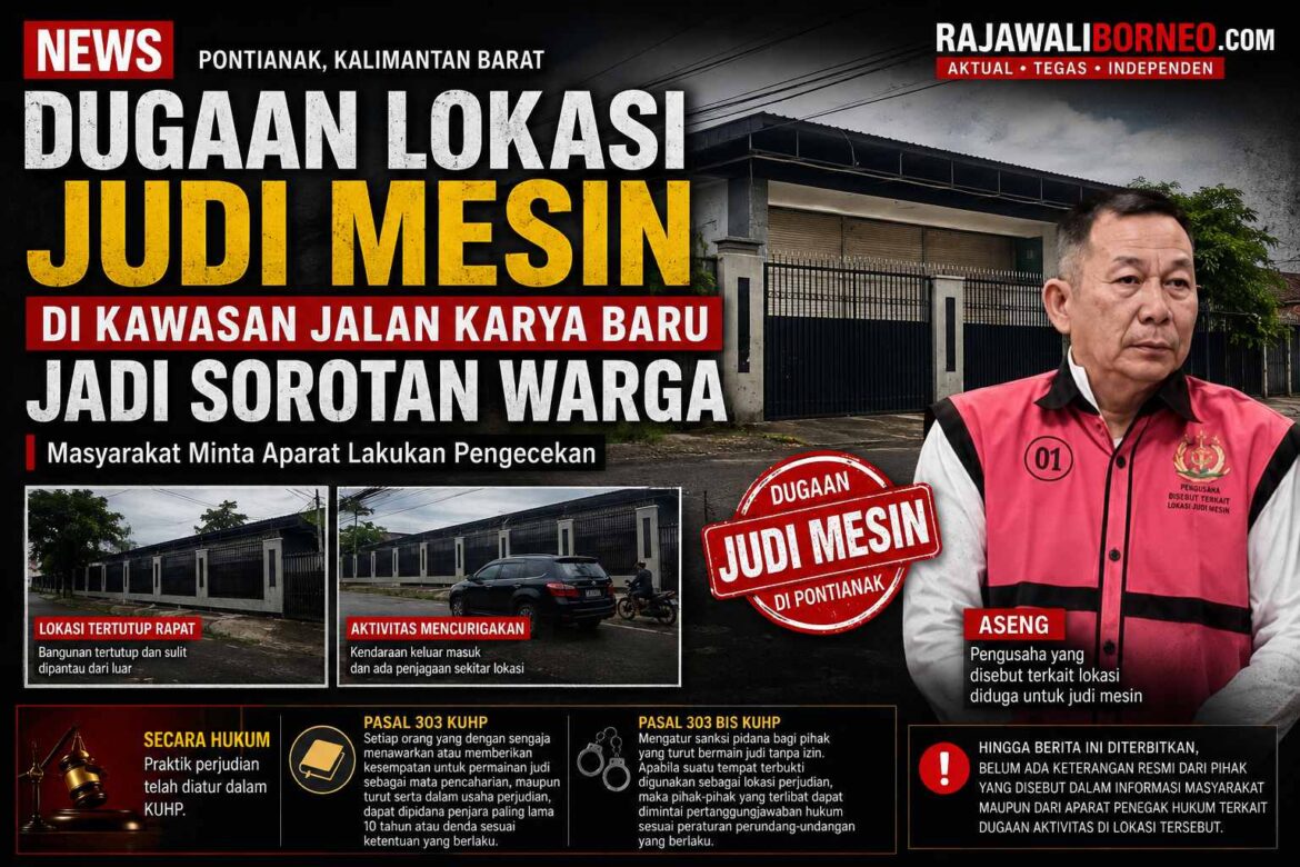 Bangunan Diduga Disiapkan untuk Judi Mesin, Warga Pertanyakan Keseriusan Aparat Jalankan Atensi Presiden dan Kapolri