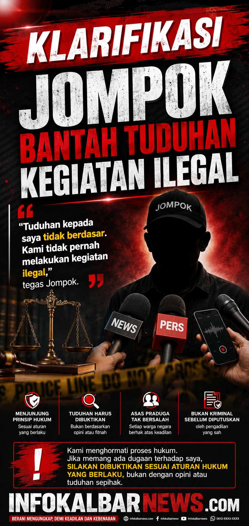 Jompok Bantah Tuduhan Kegiatan Ilegal, Sebut Pemberitaan Tidak Berdasar