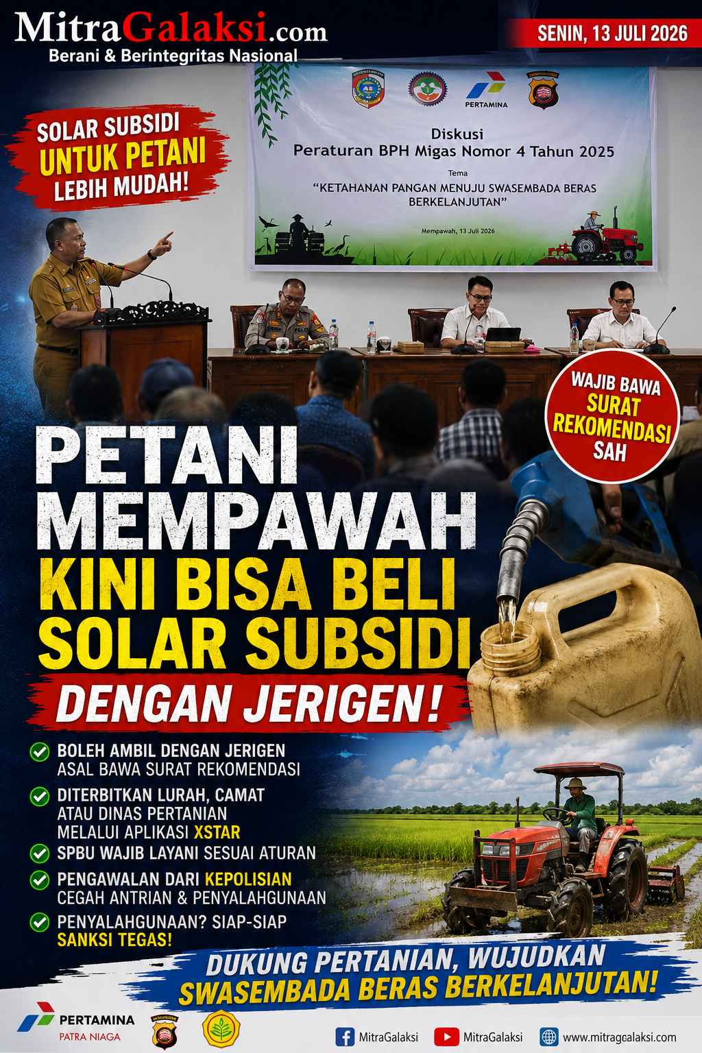 Perhiptani Mempawah Sosialisasi Aturan Pembelian Bbm Bersubsidi Wajib Kantongi Rekomendasi
