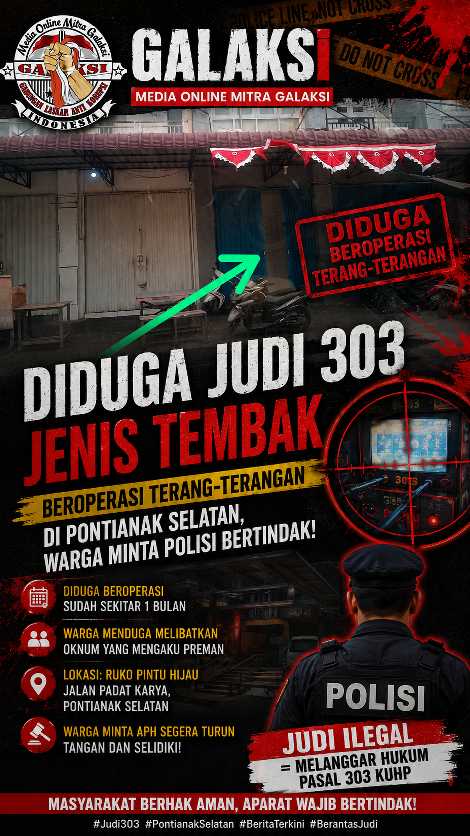 Diduga Judi 303 Jenis Tembak Beroperasi Terang-terangan di Pontianak Selatan, Warga Minta Polisi Bertindak