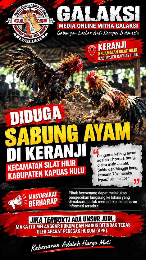 Diduga Sabung Ayam Di Keranji Silat Hilir, Aktivitas Disebut Berlangsung Jumat,sabtu,minggu